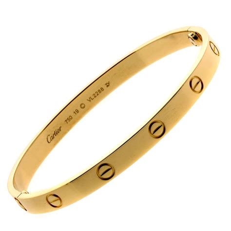 cartier gold bracelet bangle|cartier love bracelet real gold.